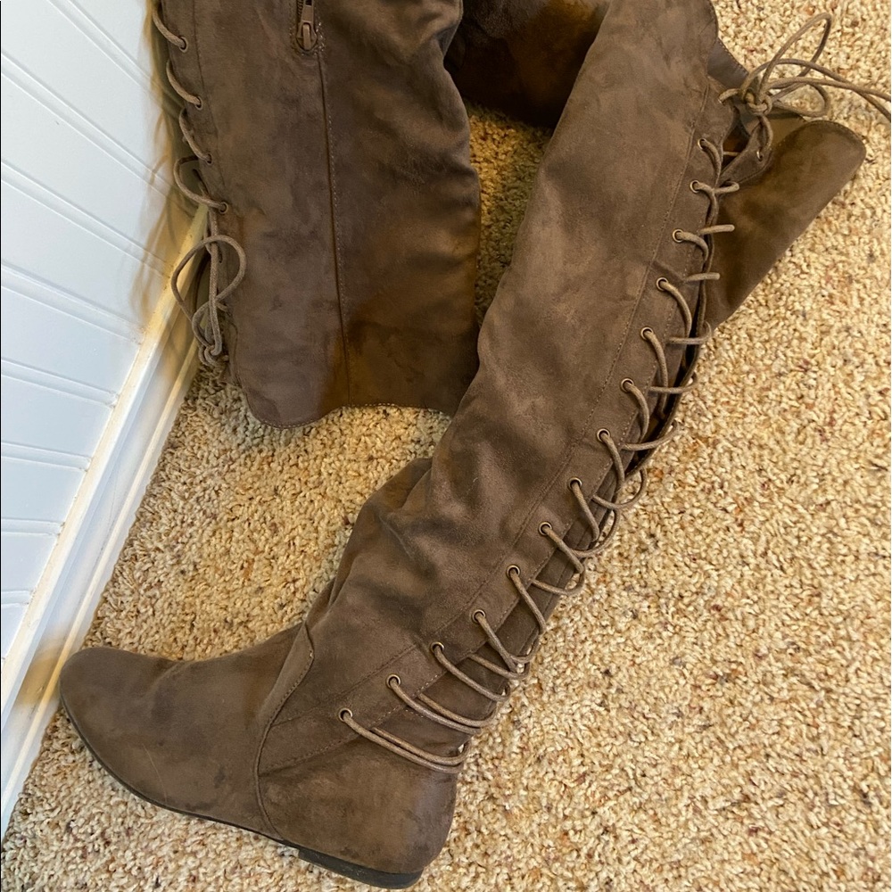 Marian Lace Up Knee Boot